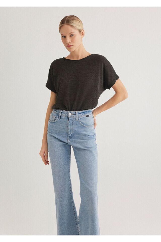 MAVİ KADIN KISA KOL PENYE Kömür 167311-70087