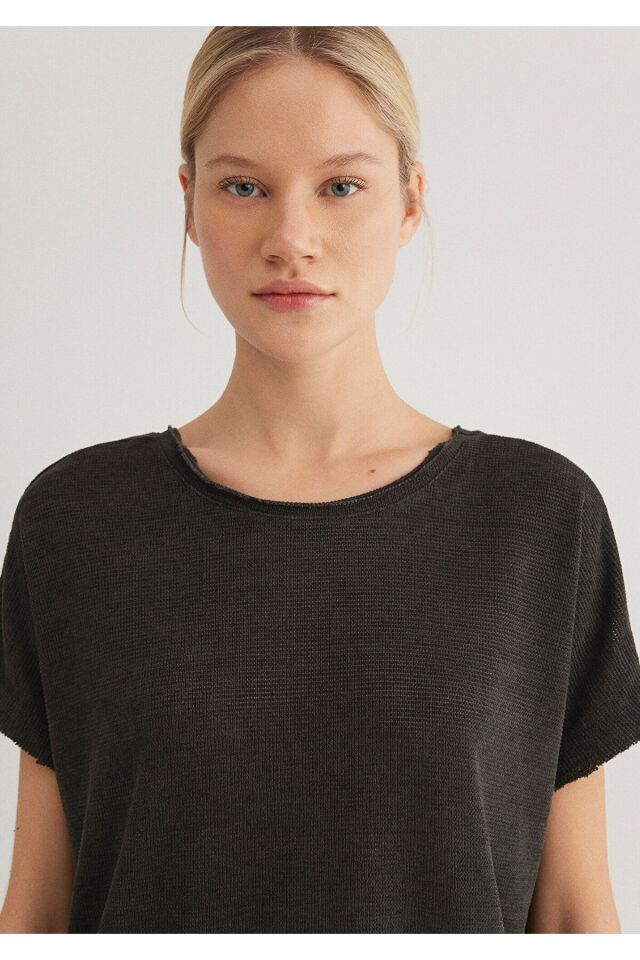 MAVİ KADIN KISA KOL PENYE Kömür 167311-70087