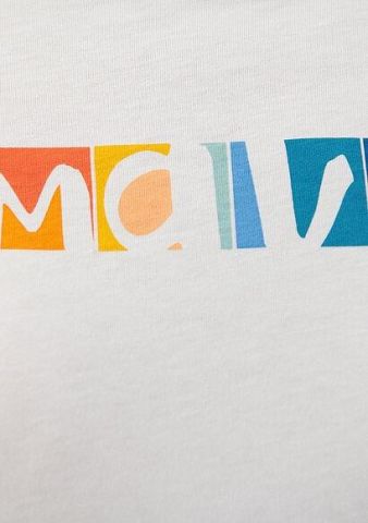 MAVİ KADIN RENKLİ MAVİ LOGO TİŞÖRT Kırık Beyaz 1611482-70057