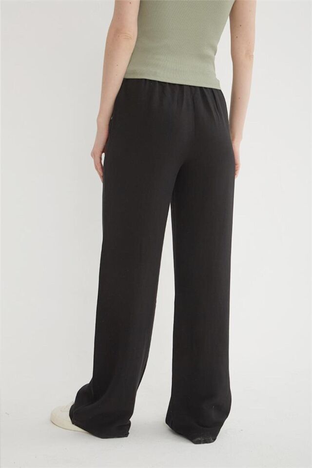 FASHION FRIENDS KADIN GENİŞ PAÇA KETEN PANTOLON 25Y0608K1