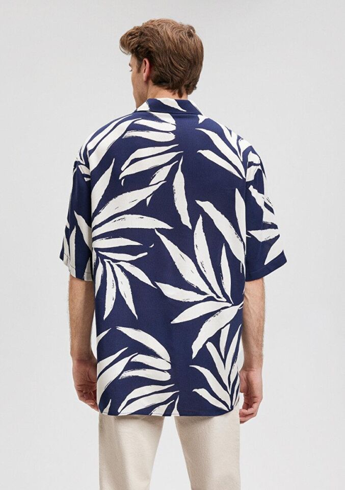 MAVİ ERKEK BASKILI GÖMLEK Koyu Lacivert 0210854-84371