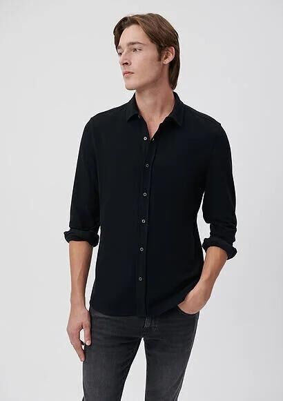 MAVİ ERKEK UZUN KOL GÖMLEK Siyah 0210408-900