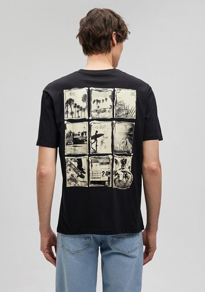 MAVİ ERKEK BASKILI TİŞÖRT Siyah 0612106-900