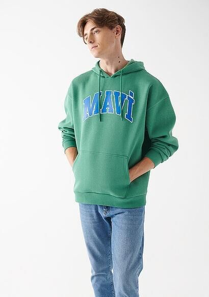 MAVİ ERKEK MAVİ BASKILI SWEATSHIRT Parlak Yeşil 067149-35388