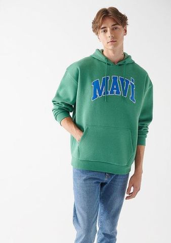 MAVİ ERKEK MAVİ BASKILI SWEATSHIRT Parlak Yeşil 067149-35388