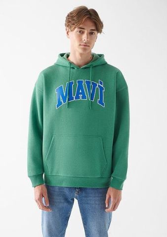 MAVİ ERKEK MAVİ BASKILI SWEATSHIRT Parlak Yeşil 067149-35388