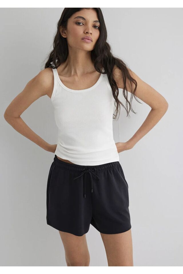 MAVİ KADIN ASKILI BASIC ATLET Kırık Beyaz 1613079-70057