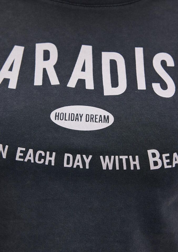 MAVİ KADIN BASKILI ATLET Kömür 1612328-70087