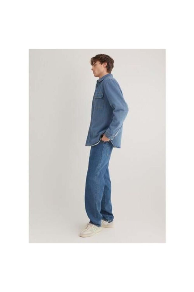 MAVİ ERKEK JEREMY Mid Blue Sherpa Classic Denim 0211186-88559