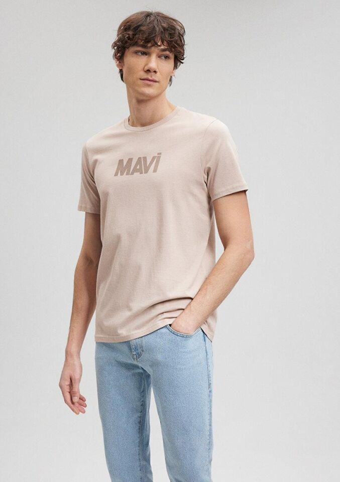 MAVİ ERKEK MAVİ BASKILI TİŞÖRT  Mantar 066846-70043