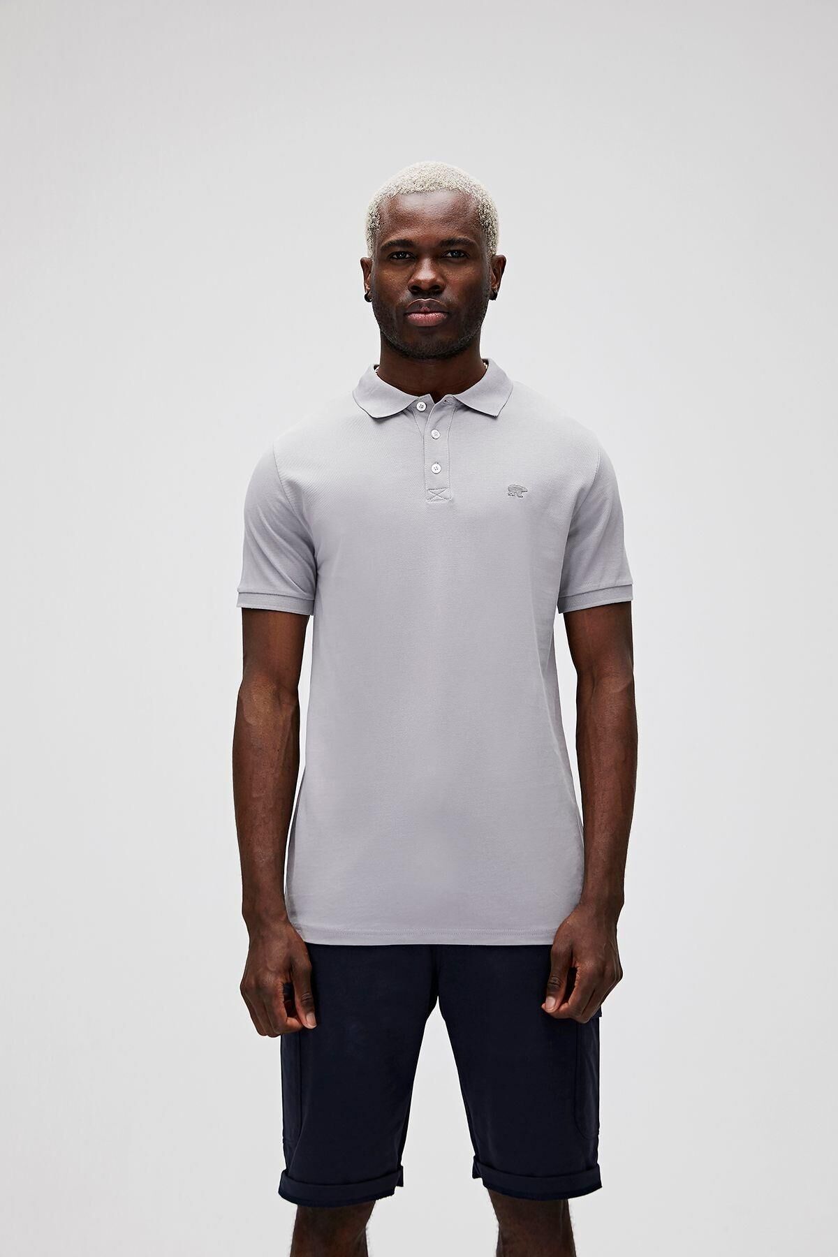 BAD BEAR ERKEK STARK POLO TİŞÖRT 21.01.07.051 GRİ - L