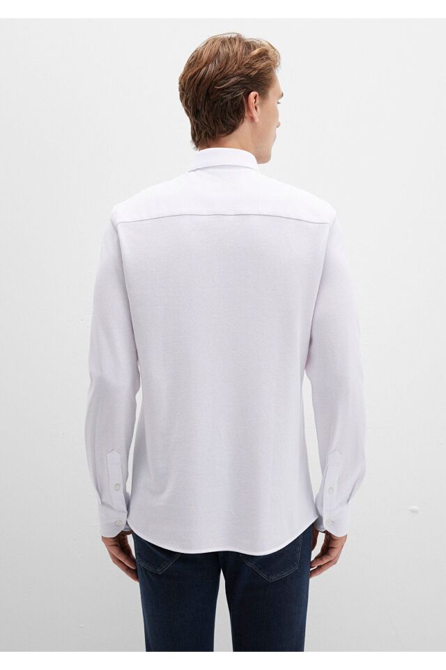 MAVİ ERKEK UZUN KOL GÖMLEK BEYAZ 0211660-620