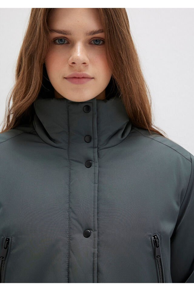 MAVİ KADIN BASKILI CEKET Yosun Yeşili 1110269-71598