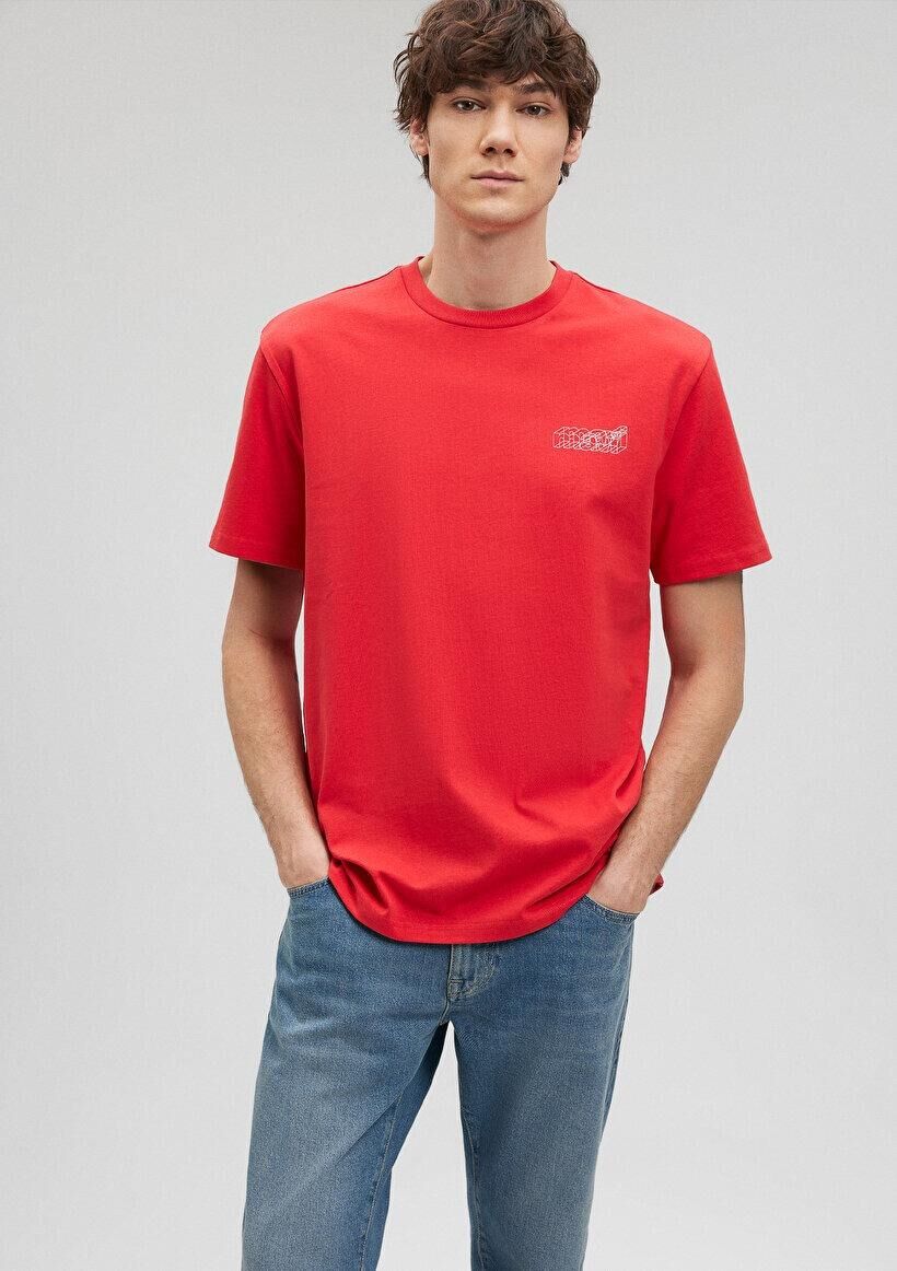 MAVİ ERKEK MAVİ BASKILI TİŞÖRT Kırmızı 0611998-70471