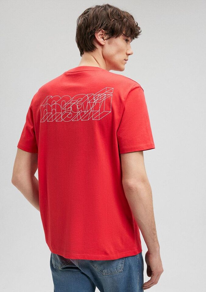 MAVİ ERKEK MAVİ BASKILI TİŞÖRT Kırmızı 0611998-70471