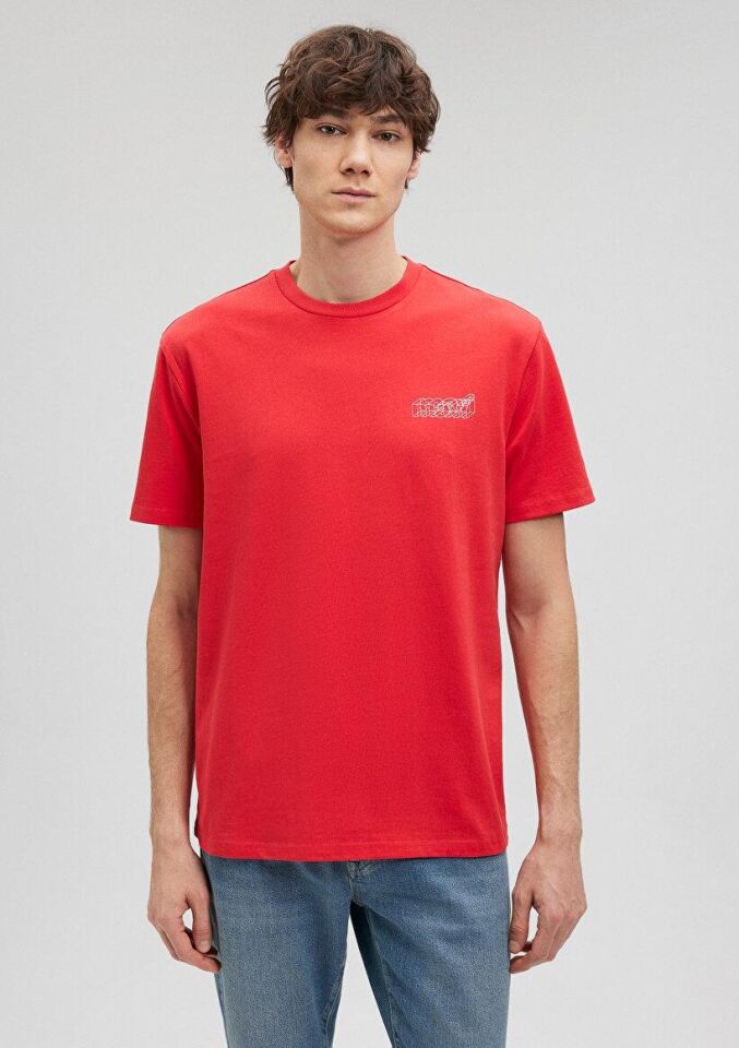 MAVİ ERKEK MAVİ BASKILI TİŞÖRT Kırmızı 0611998-70471