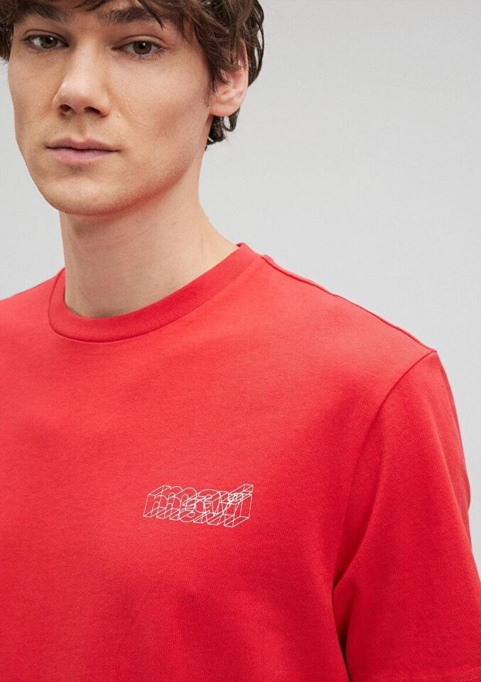 MAVİ ERKEK MAVİ BASKILI TİŞÖRT Kırmızı 0611998-70471