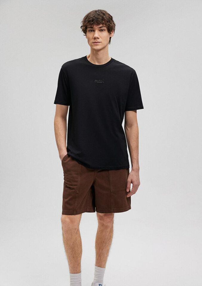 MAVİ ERKEK MAVİ BASKILI TİŞÖRT Siyah 0610100-900