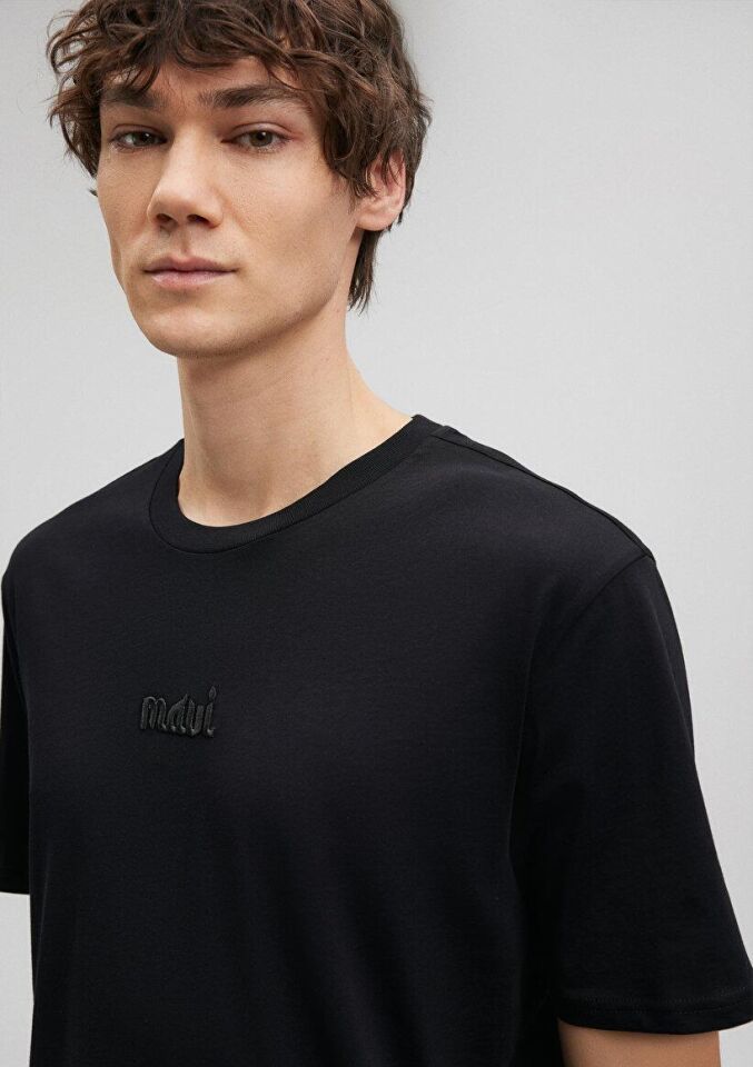 MAVİ ERKEK MAVİ BASKILI TİŞÖRT Siyah 0610100-900