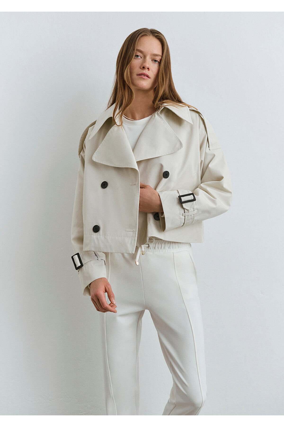 MAVİ KADIN KISA CEKET Kum Beji 1110376-70134