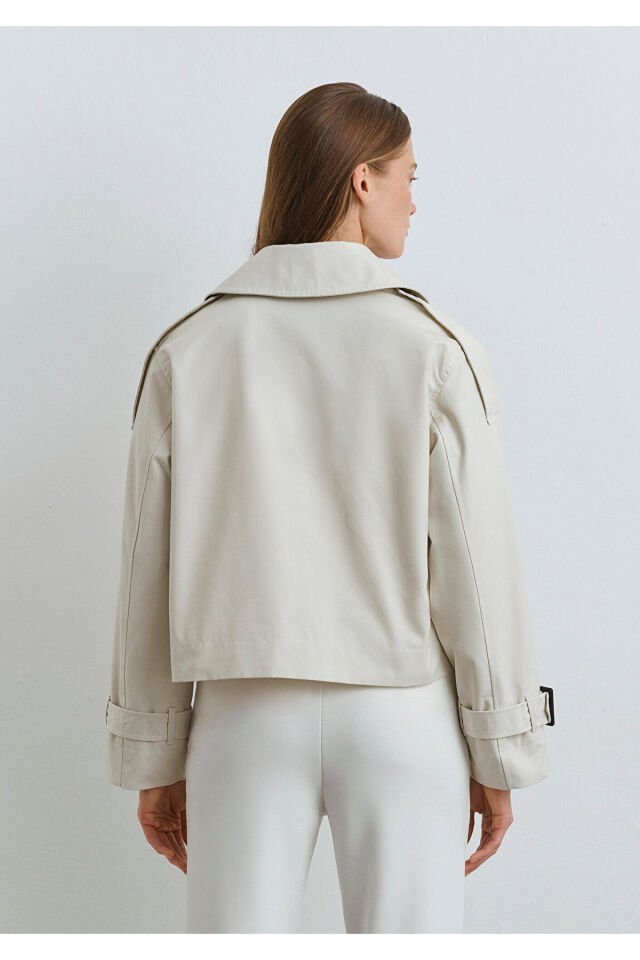 MAVİ KADIN KISA CEKET Kum Beji 1110376-70134