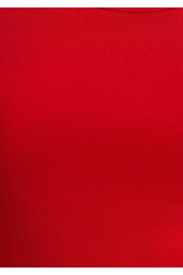 MAVİ KADIN YUVARLAK YAKA CROP BASİC Çin Kırmızısı 1612374-70467