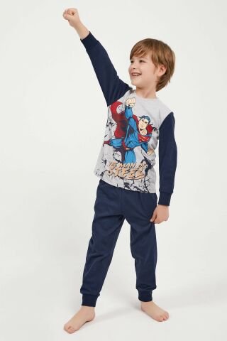 SUPERMAN ERKEK ÇOCUK İKİLİ TAKIM L1530-3 GRİMELANJ - 3-4