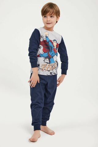 SUPERMAN ERKEK ÇOCUK İKİLİ TAKIM L1530-3 GRİMELANJ - 3-4