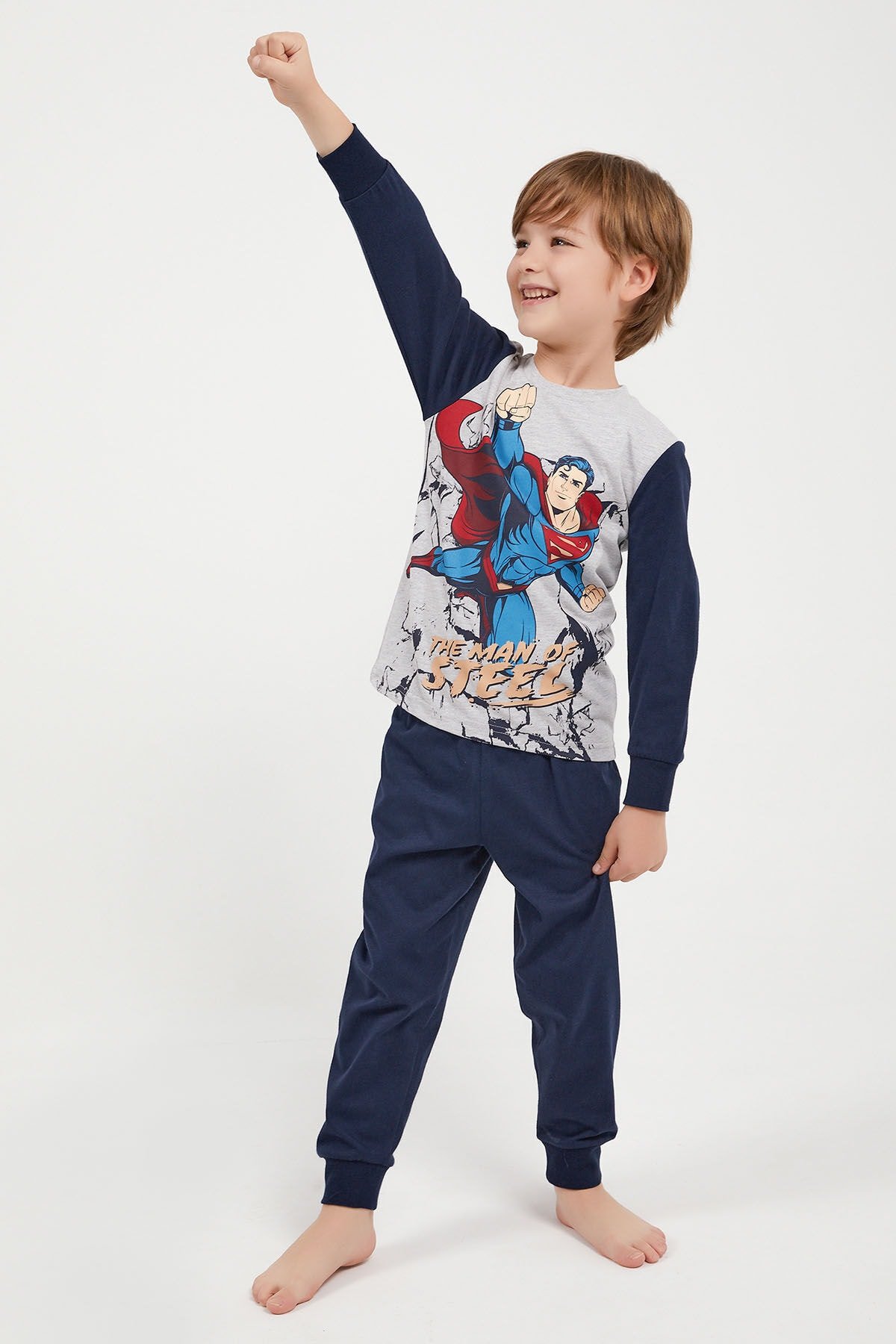 SUPERMAN ERKEK ÇOCUK İKİLİ TAKIM L1530-3 GRİMELANJ - 7-8