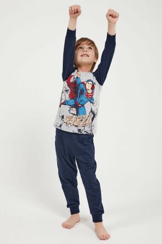 SUPERMAN ERKEK ÇOCUK İKİLİ TAKIM L1530-3 GRİMELANJ - 7-8