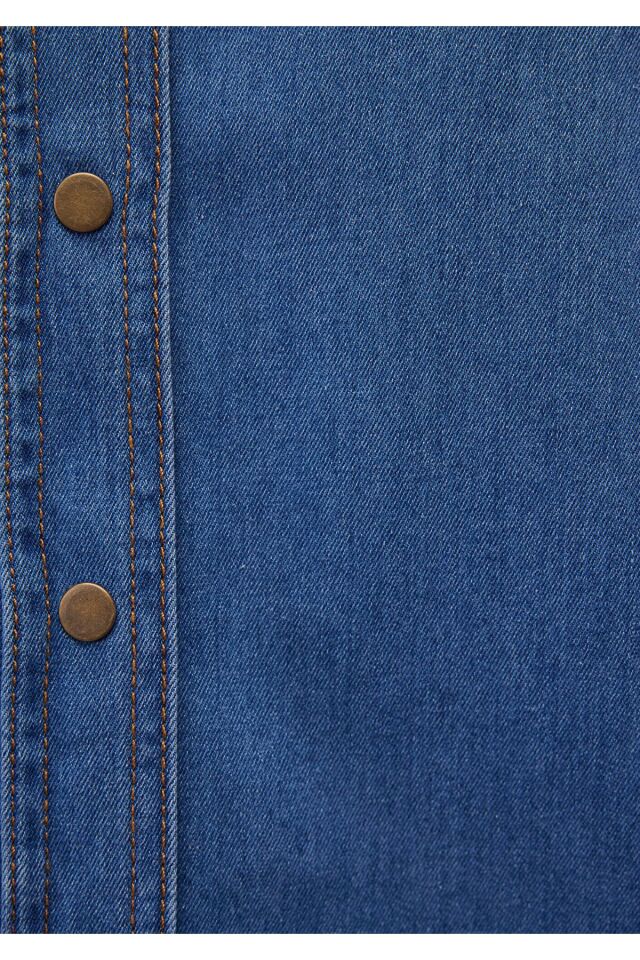 MAVİ KADIN UZUN KOLLU GÖMLEK DARK INDIGO 1210959-85481