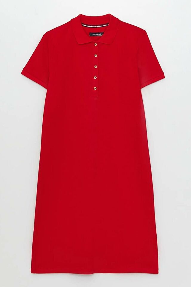 FASHION FRIENDS KADIN POLO YAKA ELBİSE 24Y0499K1