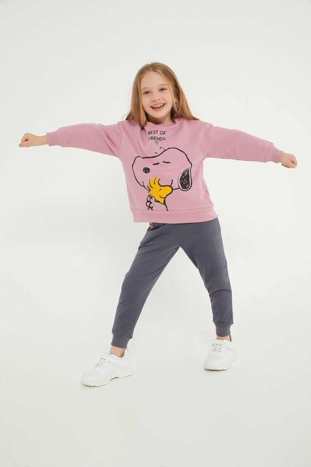 SNOOPY KIZ ÇOCUK EŞOFMAN TAKIMI L1538-3