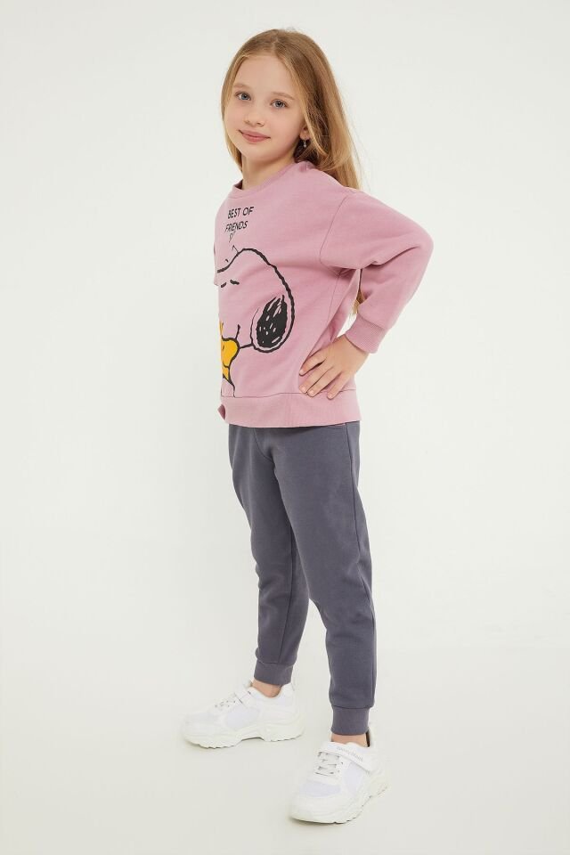 SNOOPY KIZ ÇOCUK EŞOFMAN TAKIMI L1538-3