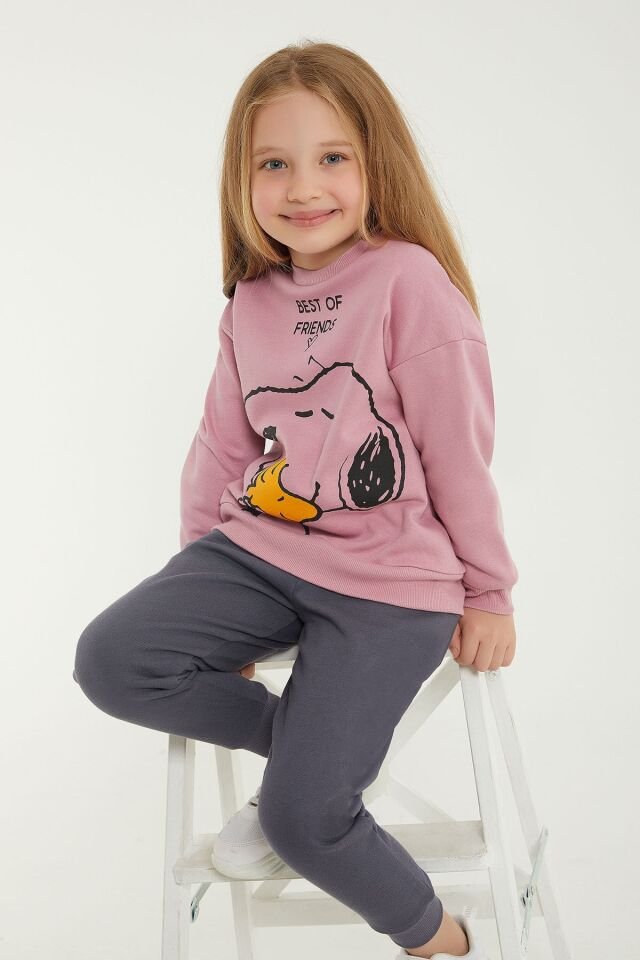 SNOOPY KIZ ÇOCUK EŞOFMAN TAKIMI L1538-3