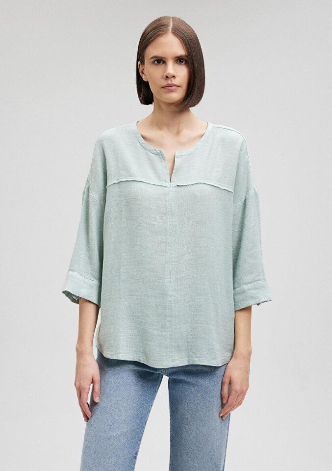 MAVİ KADIN UZUN KOLLU BLUZ Gökyüzü Yeşil 121357-70808