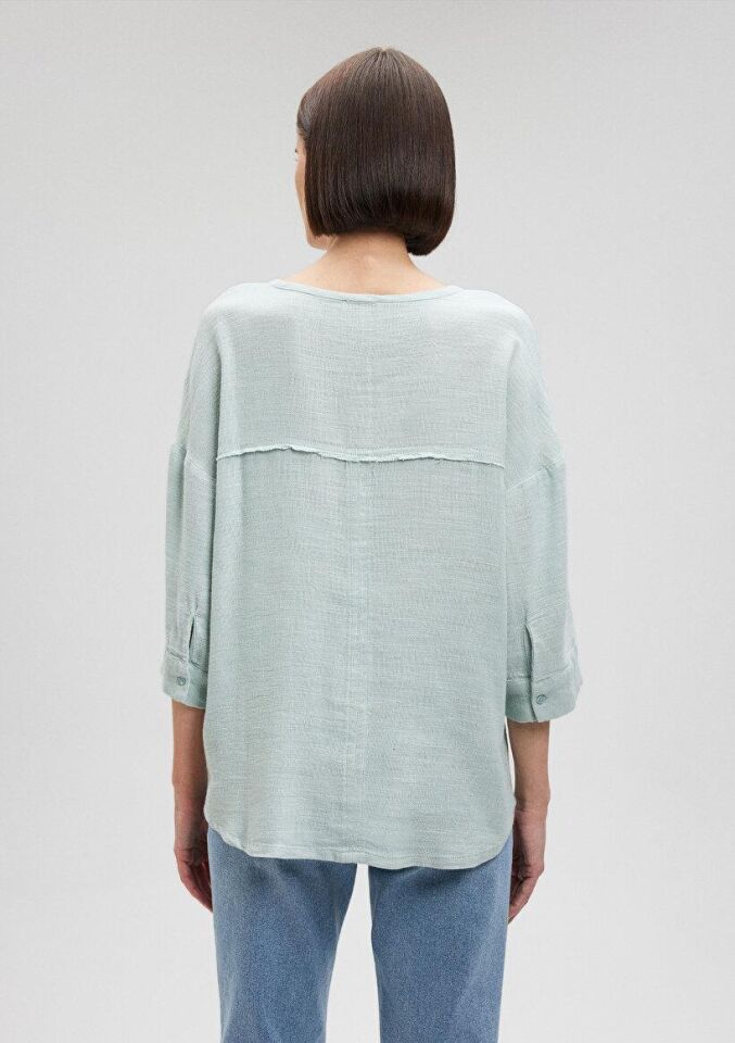 MAVİ KADIN UZUN KOLLU BLUZ Gökyüzü Yeşil 121357-70808