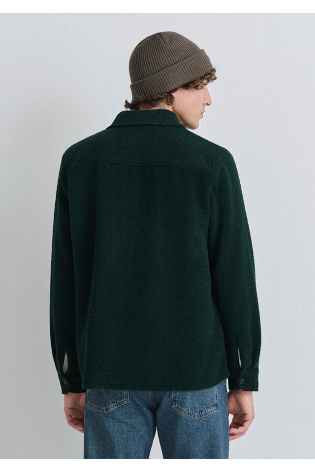 MAVİ ERKEK İKİ CEPLİ GÖMLEK Koyu Çam Yeşili 0211780-71929