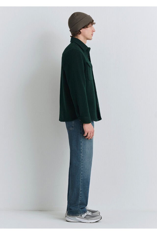 MAVİ ERKEK İKİ CEPLİ GÖMLEK Koyu Çam Yeşili 0211780-71929