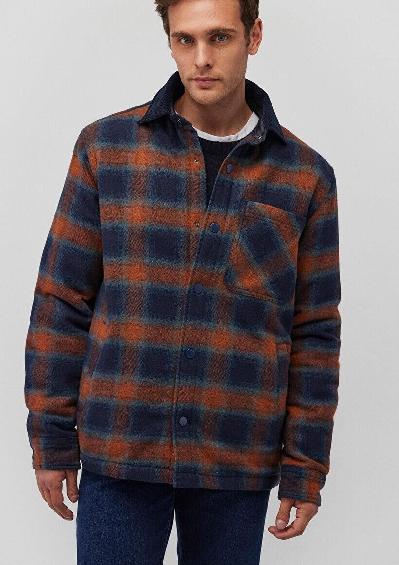 MAVİ ERKEK KARELİ SHACKET Kiremit Kareli 0110512-88237 KİREMİT - L