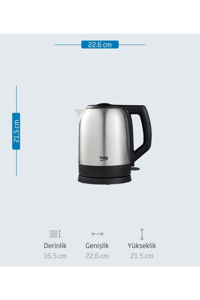 BEKO 1.2 LT İNOX KETTLE KL 8221 I