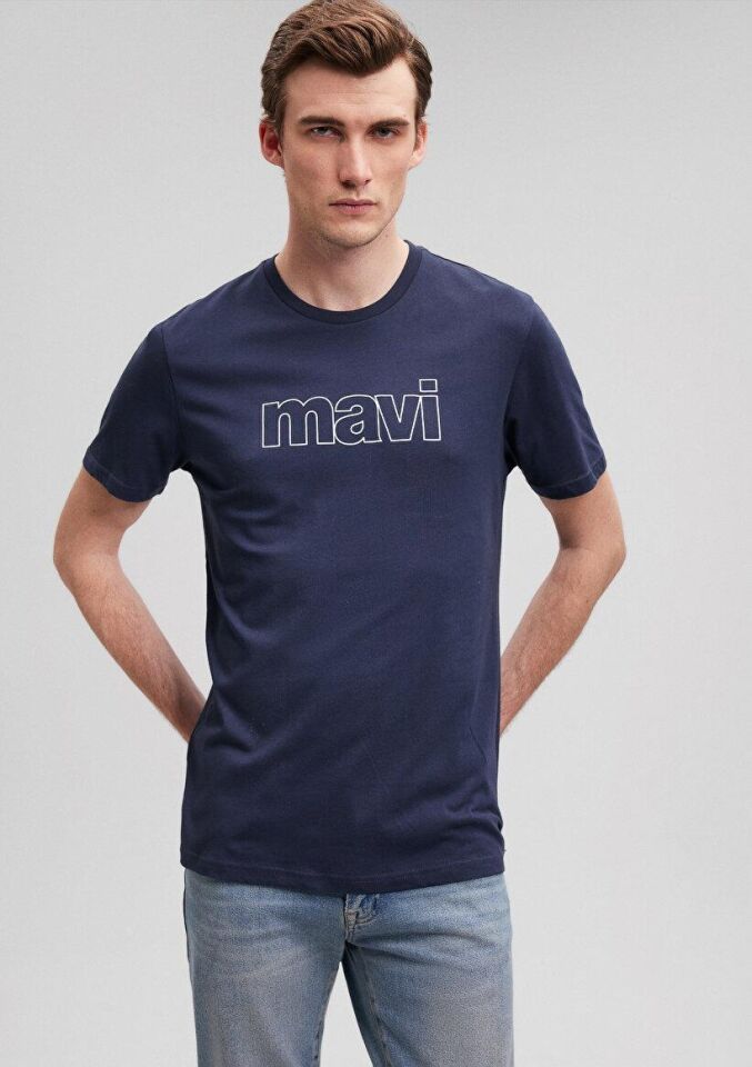 MAVİ ERKEK MAVİ LOGO TİŞÖRT Gece Lacivert 065781-28417