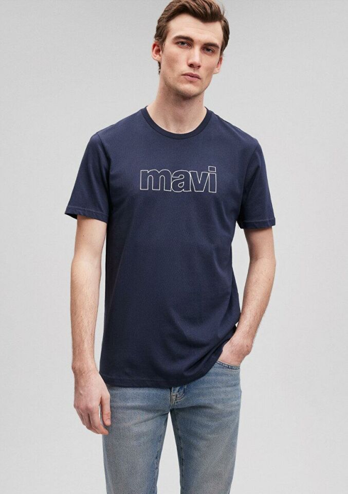 MAVİ ERKEK MAVİ LOGO TİŞÖRT Gece Lacivert 065781-28417