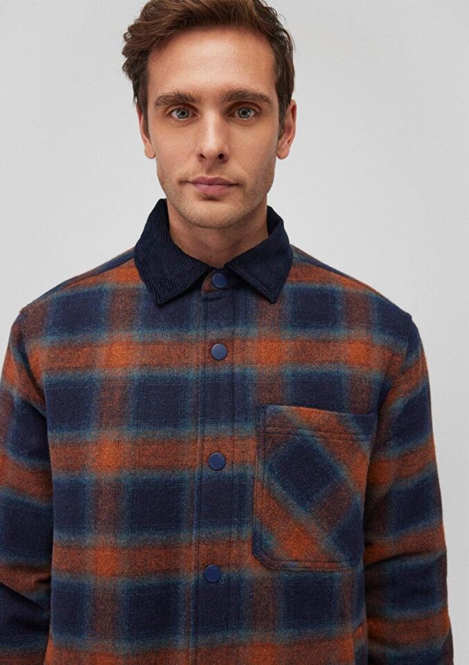 MAVİ ERKEK KARELİ SHACKET Kiremit Kareli 0110512-88237 KİREMİT - XS