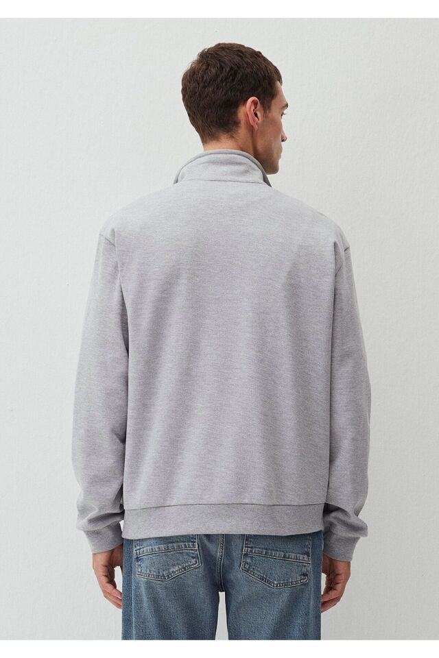 MAVİ ERKEK YARIM FERMUARLI SWEATSHIRT Açık Gri Mela 0S10263-80196