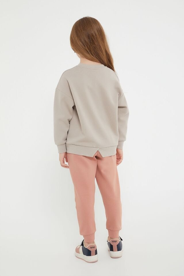 SNOOPY KIZ ÇOCUK EŞOFMAN TAKIMI L1538-3 KUM - 4-5