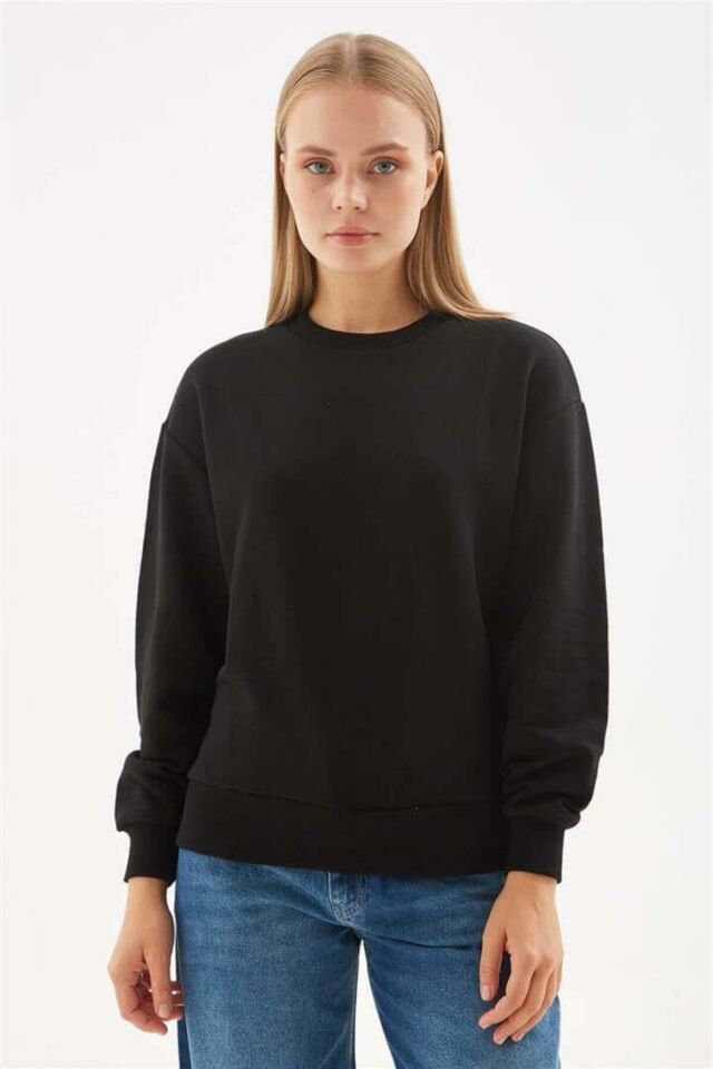 FASHION FRIENDS KADIN BİSİKLET YAKA SWEAT 24K0079K1