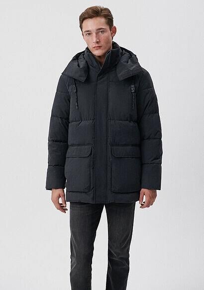 MAVİ ERKEK KAPÜŞONLU PARKA  Kuzgun 0110243-70499