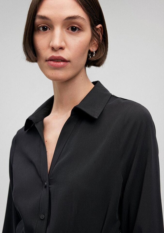 MAVİ KADIN DOKUMA MİNİ ELBİSE Siyah 1310435-900