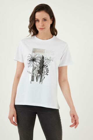 FASHION FRIENDS KADIN BASKILI T-SHİRT 24Y0714K1